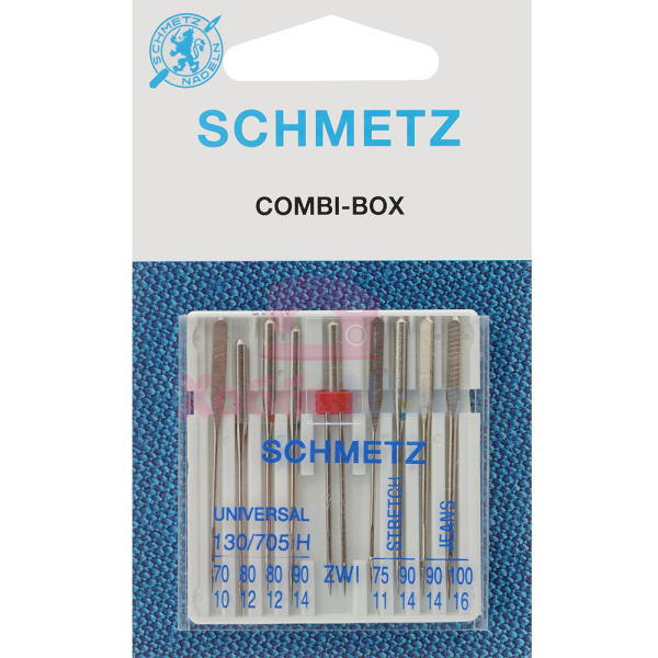 Универсальный набор комбинированных игл Schmetz combi box (8+1 шт.)